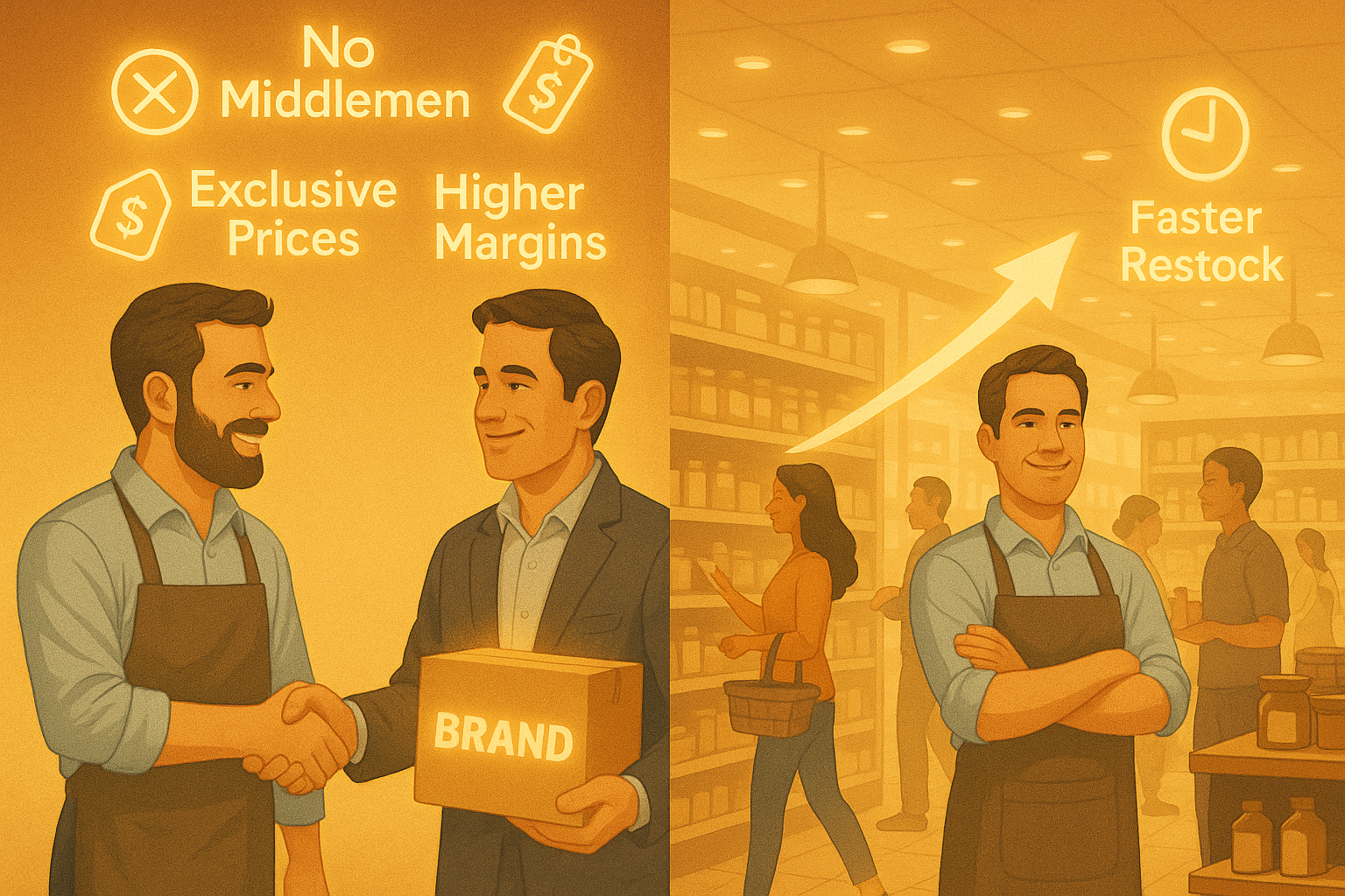 Retailer partnering directly with brand